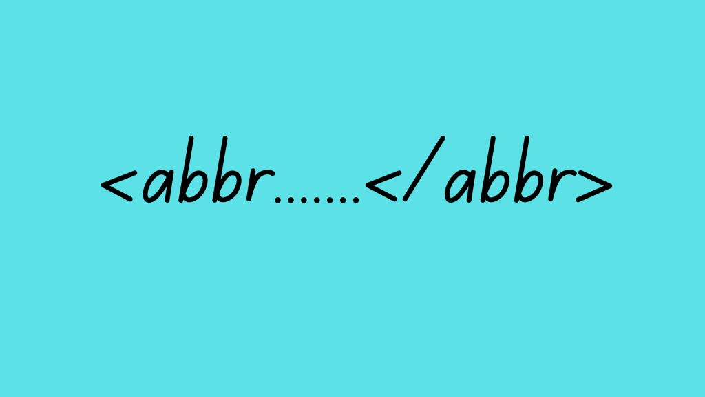 abbr tag